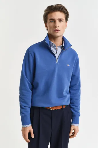 MIKINA GANT REG SHIELD HALF ZIP SWEAT RICH BLUE