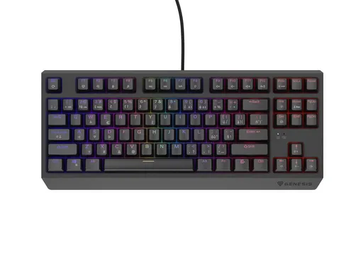 Herní klávesnice Genesis THOR 230/TKL/RGB/Outemu Red/Drátové USB-A/CZ-SK layout/Černá