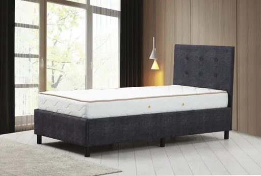 Single Mattress, Base & Headboard Hira Set 90 x 190 - Anthracite