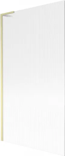 MEXEN/S Next L vanová zástěna FIX 100 x 150, proužky, zlatá kartáčovaná 895-100-000-03-09-55