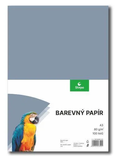 Papír pro výtvarku A3/80g šedý 100 listů