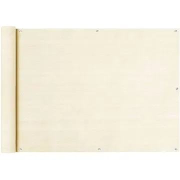 Balkonová zástěna krémová 75 x 500 cm HDPE  (310922)