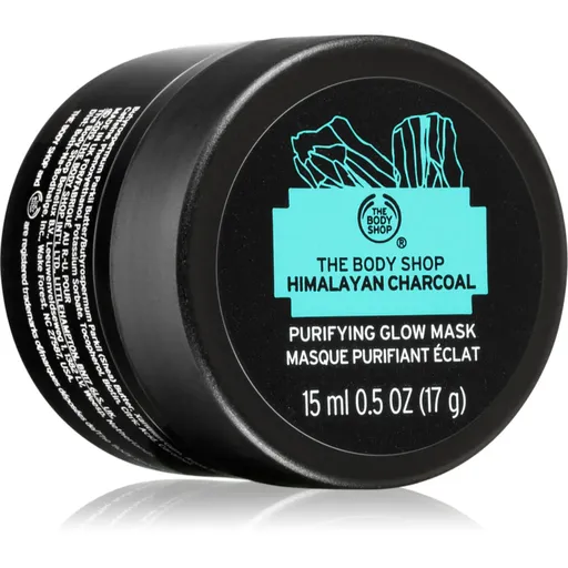 The Body Shop Himalayan Charcoal Purifying Glow Mask čisticí a rozjasňující pleťová maska pro mastnou a problematickou pleť 15 ml