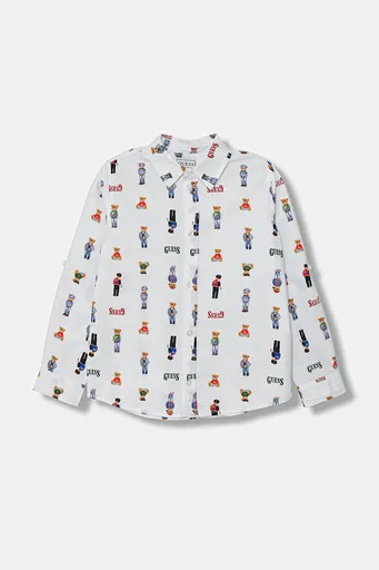 Dětská bavlněná košile Guess