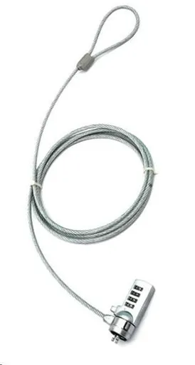 PREMIUMCORD Bezpečnostní zámek na NTB 1, 8m Kensington Lock (4 místný kód, ocelové lanko)