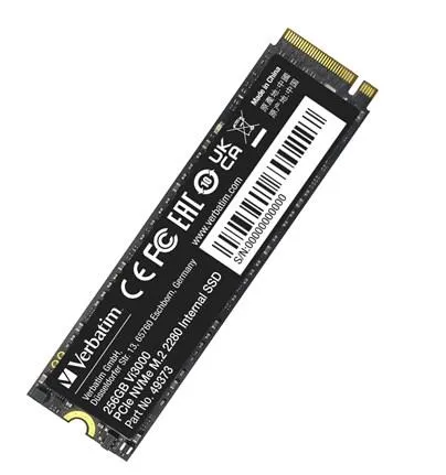 VERBATIM SSD Vi3000 Internal PCIe NVMe M.2 SSD 256GB, W 1300/ R 3300 MB/s