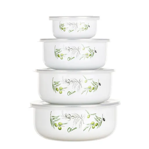 Sada smaltovaných misek Olives 4 ks, BANQUET