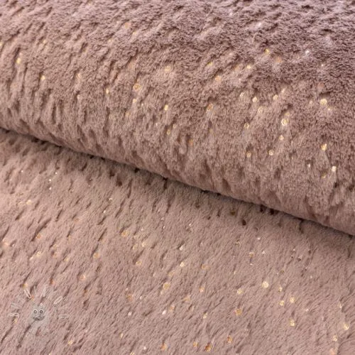 Umělá kožešina FOIL dark rose