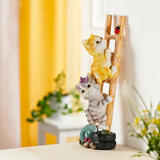 Dekorace Kočky na žebříku