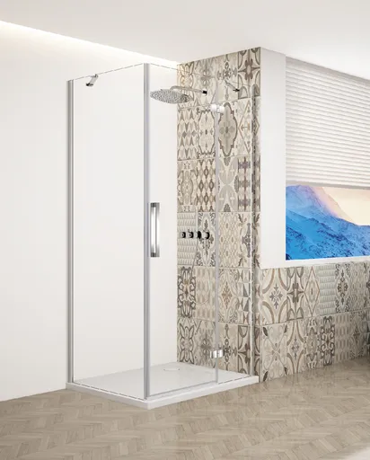 GELCO TRINITY CHROM obdélníkový kout 1000x800 pravý, čiré sklo, GT5680-10CR-CH GT5680-10CR-CH