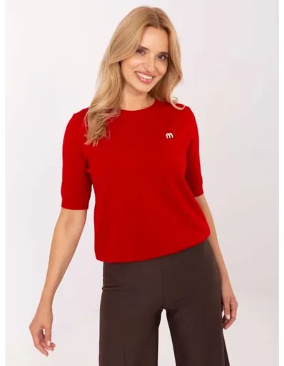 Tmavě hnědý netopýří svetr s výstřihem do V