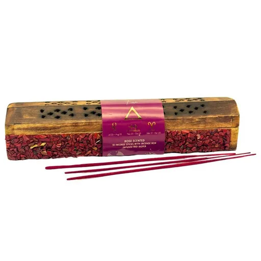 Arome Elements dřevěný box na vonné tyčinky, 10 tyčinek, Oheň