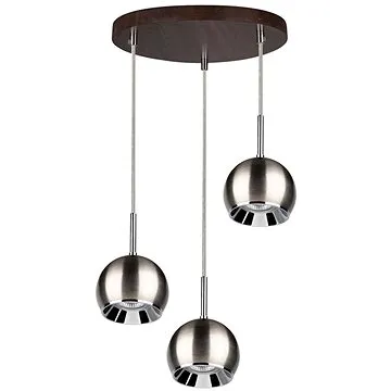 LED Lustr na lanku BALL WOOD 3xGU10/5W/230V (117321)