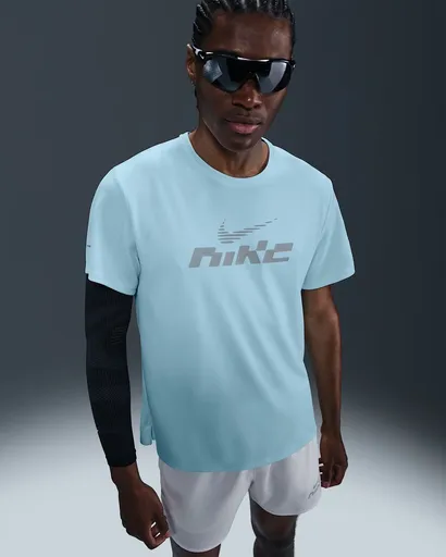 Nike Miler Flash Mens Dri-FIT UV Short-Sleeve Running Top M