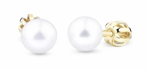 Cutie Jewellery Perlové náušnice ze žlutého zlata Z3003/4/5/6 0,6 cm
