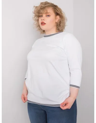 Dámská halenka plus size PEARL bílá