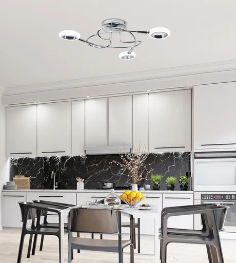 Stropní svítidlo plafond 3X4W LED chrom 3000K AURELION