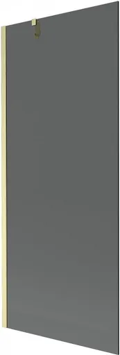 MEXEN/S Next vanová zástěna FIX 80 x 150, grafit, zlatá kartáčovaná 895-080-000-00-40-55