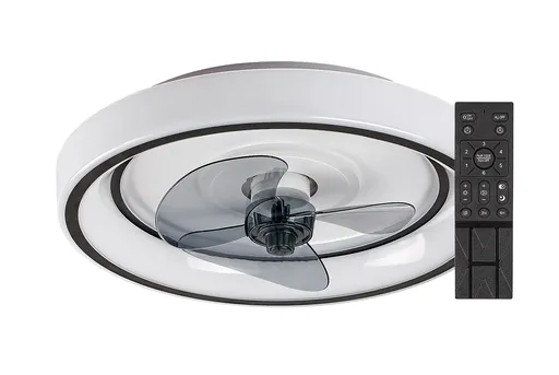 Rabalux Černé stropní LED svítidlo s ventilátorem Horacio 470mm 67W CCT s DO 71009