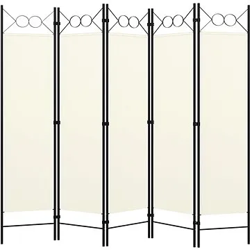 Shumee 5dílný skládací krémově bílý 200×180 cm, 320707 (320707)