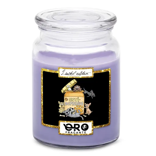 Svíčka Antidepresiva – pes (Vůně svíčky: Levandule)