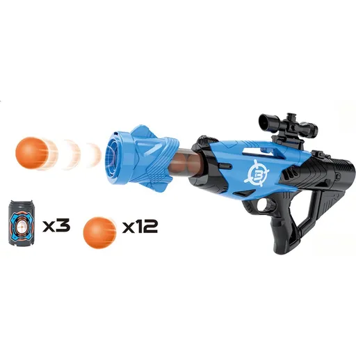 Alltoys Pistole na pěnové míčky 42 cm modrá