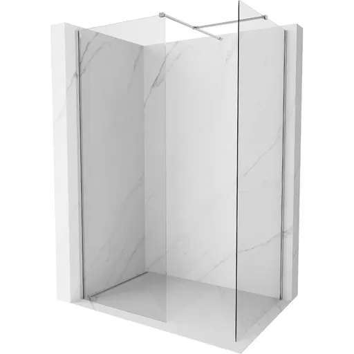 MEXEN/S Kioto-X Sprchová zástěna WALK-IN 100 x 100, transparent 10 mm, chrom 800-100-202-01-00-100-X