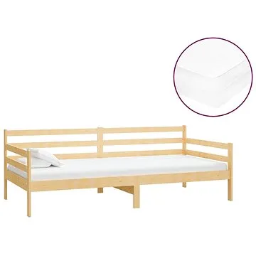 Shumee válenda s matrací 90×200 cm masivní borové dřevo, 3083594 (3083594)