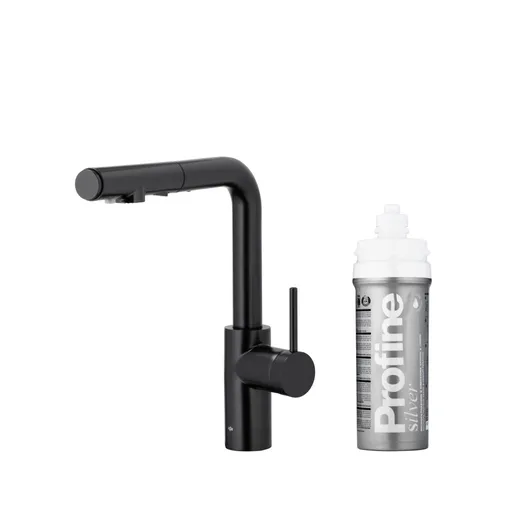 KFA Baterie dřezová DUERO PURE BASIC výsuvná s filtrací černá 6623-114-81