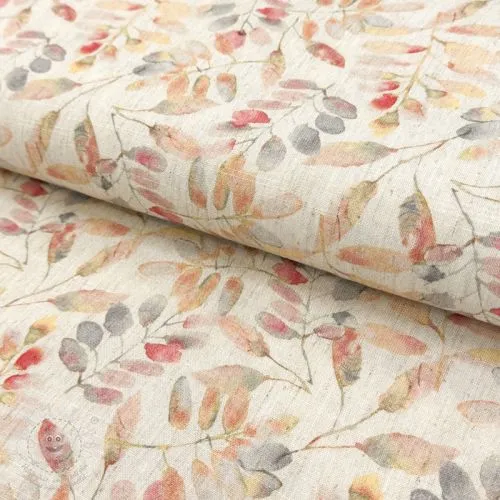 Viskóza se lnem Natural Lin Lissy pink digital print