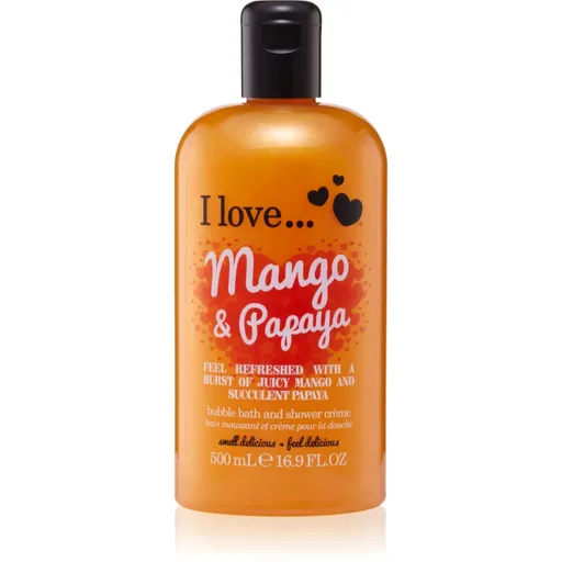 I Love Mango & Papaya sprchový a koupelový krém 500 ml