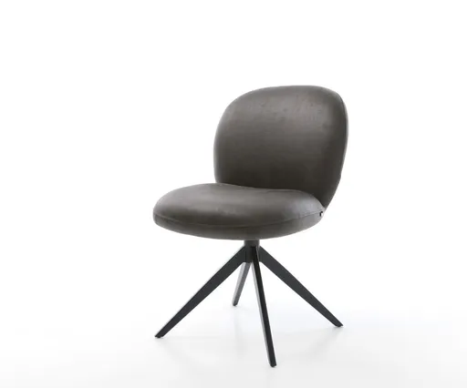 Otočná židle Nube-Flex mikrovlákno antracit vintage Křížový rám