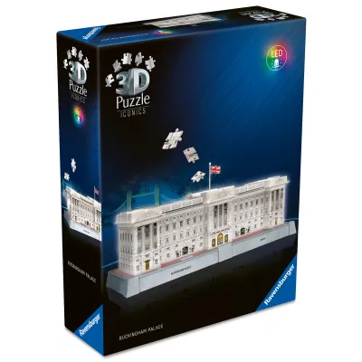 Puzzle 3D Iconics: Buckinghamský palác Noční edice