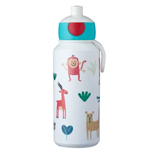 Láhev na vodu pro děti CAMPUS 400 ml, zvířecí kamarádi, plast, Mepal