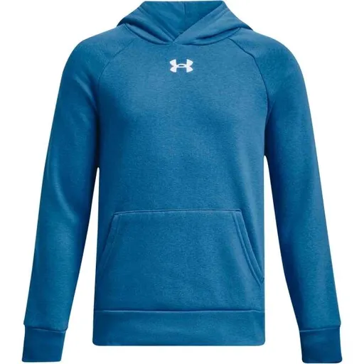Under Armour RIVAL FLEECE HOODIE Chlapecká mikina, modrá, velikost M