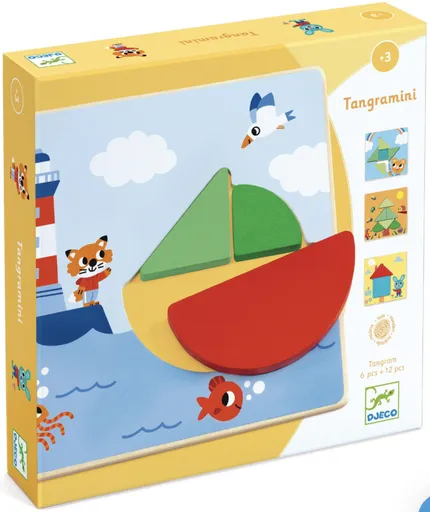 Dřevěná skládačka Tangramini