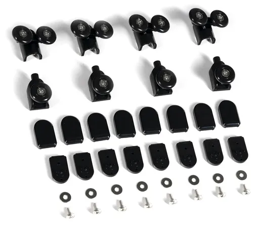 Polysan Set pojezdů 4ks horních a 4ks spodních, černá SPBL04