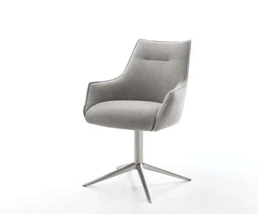 Jídelní židle Alja-Flex s područkami potah z látky Měkký šedá