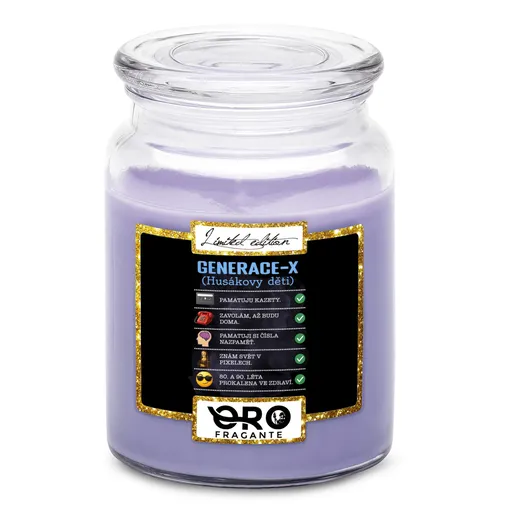 Svíčka Generace X – nastavení (Vůně svíčky: Levandule)