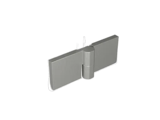 MEXEN LUNAR panty pro pětiúhlou zástěnu 2 ks pravé nikl kartáčovaná 830-07-97-P