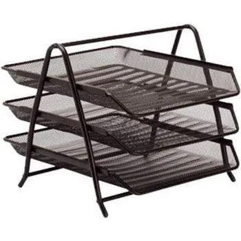 Drátěný odkladač 3 zásuvky černý