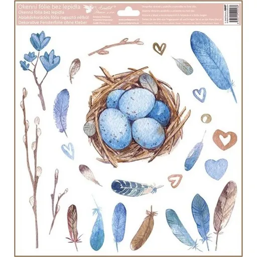 Okenní fólie s budkou 30 x 33,5 cm hnízdo