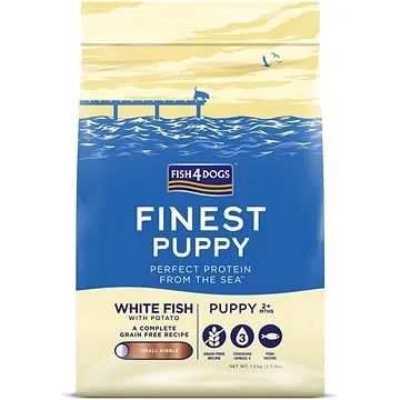 FISH4DOGS Granule malé pro štěňátka Finest bílá ryba s bramborami 1,5 kg, 2m+ (5056008807702)