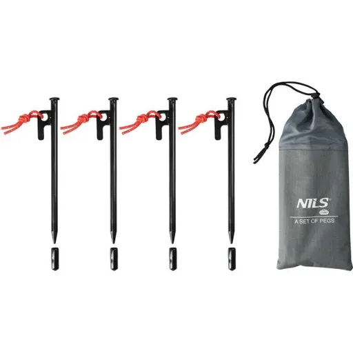 NILS CAMP NC1727 Stanové kolíky, černá, velikost