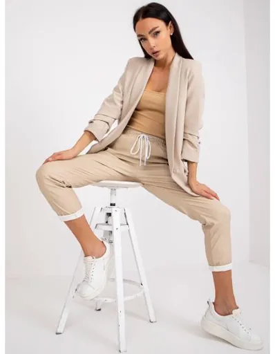 Dámské sako s 3/4 rukávy Adela světle béžové