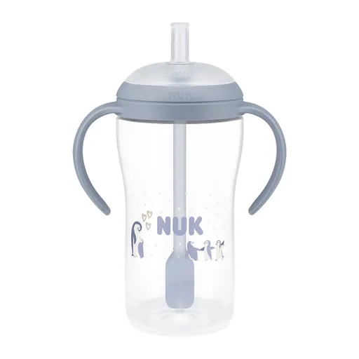 NUK Perfect Match Láhev na učení s brčkem 8m+ 260 ml 1 ks pengu