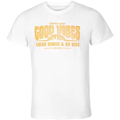 NAX OKAM Pánské bavlněné triko, bílá, velikost