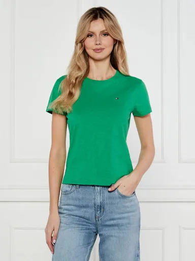 Tommy Hilfiger dámské zelené tričko WW0WW44433 XS