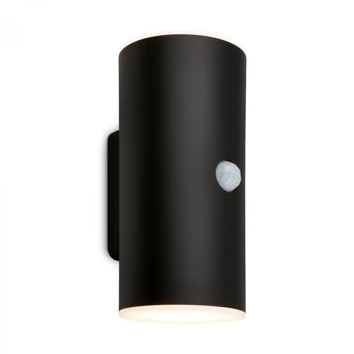 BRILONER Lima LED venkovní nástěnné svítidlo, pohybové čidlo, soumrakový senzor, nabíjecí, černá 3787015