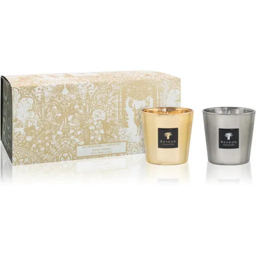 Baobab Collection Aurum & Platinum Les Exclusives Duo Candle Box dárková sada